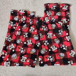 Disney Men's Mickey Mouse and Friends Christmas Santa Hat Super Minky Fleece L